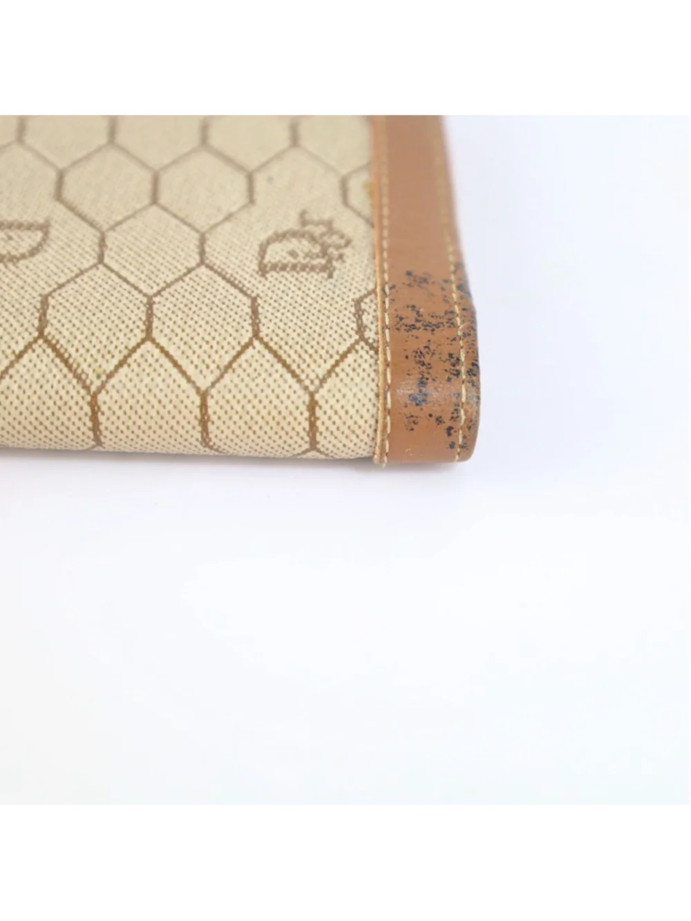 Vintage Christian Dior Honeycomb Brown Purse Wallet for Women